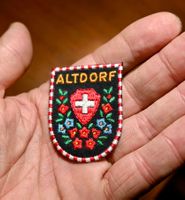 VINTAGE Badge ALTDORF - ST GALLER STICKEREI klein