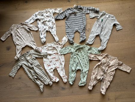 Baby Sleepsuits Bundle, Size 50/56, Excellent Condition!