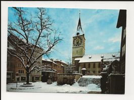 AK ca.1968 Zürich St. Peter im Winter mit Schnee