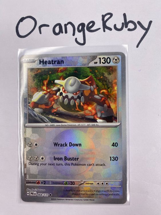 Heatran 119/131 POKEBALL Prismatic Evolutions PRE English (Neu (gemäss ...