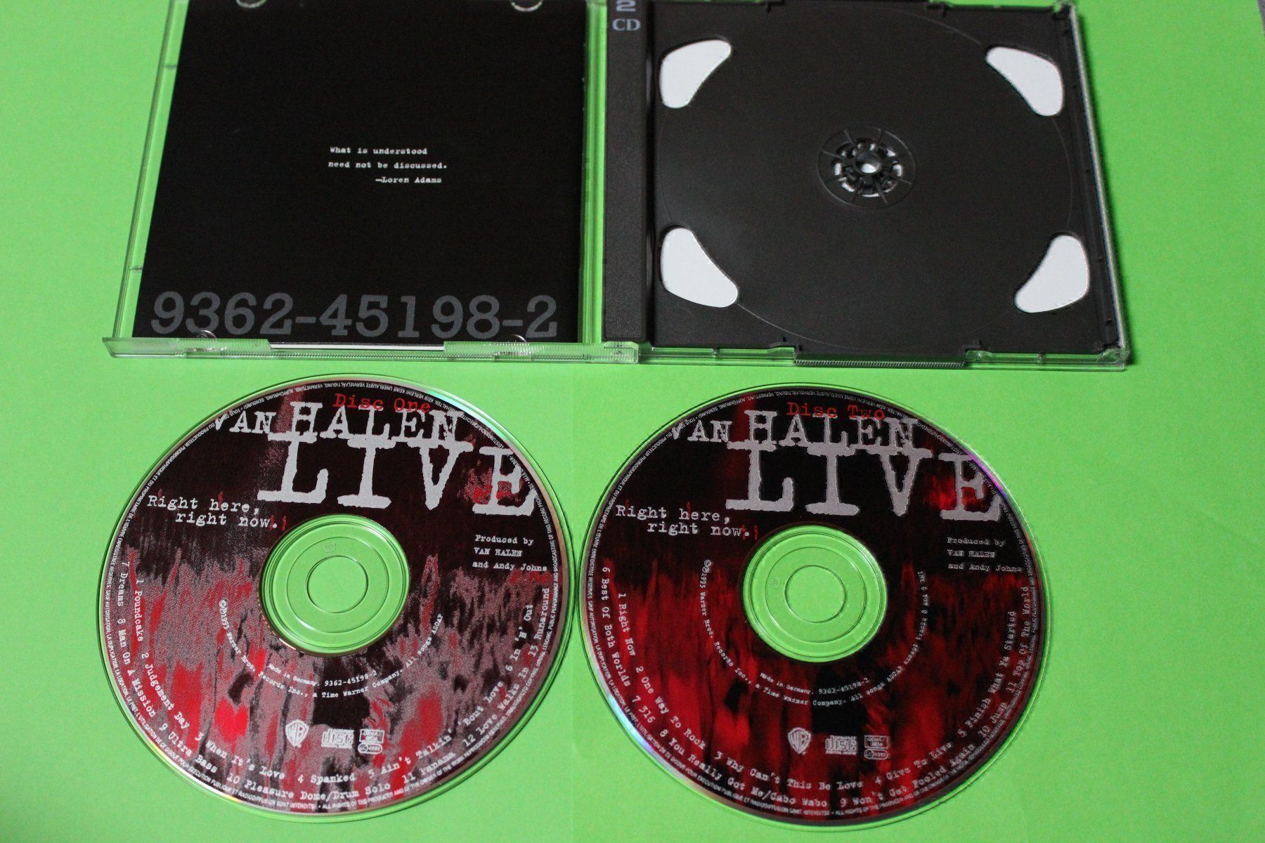 CDs: VAN HALEN - LIVE: RIGHT HERE, RIGHT NOW 2CD 1993 – Gebraucht aus Tübach von JamesStone 2