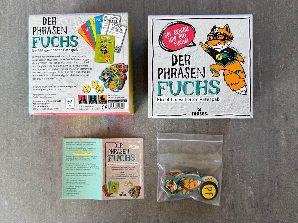 Giochi: Der Phrasenfuchs - Ein blitzgescheiter Ratespass - neu – Nuovo e nell'imballaggio originale da Zürich venduto da Alot16 1