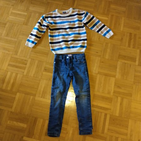 Kinder Set Pullover und Jeans Grösse 128 gebraucht