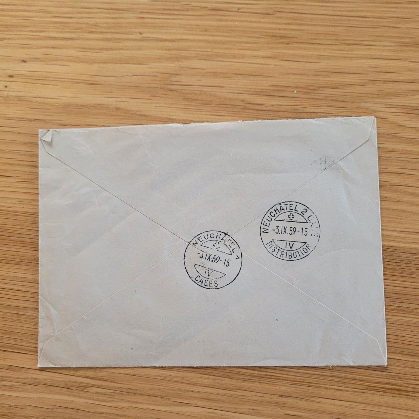 Alle Briefmarken: Document Lignères 1959 Neuchâtel – Gebraucht aus Biel/Bienne von Destockweb 1