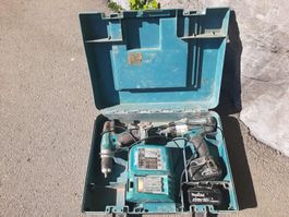 2 Makita Akkubohrmaschine +Koffer+ Ladegerate+2 18v Akku