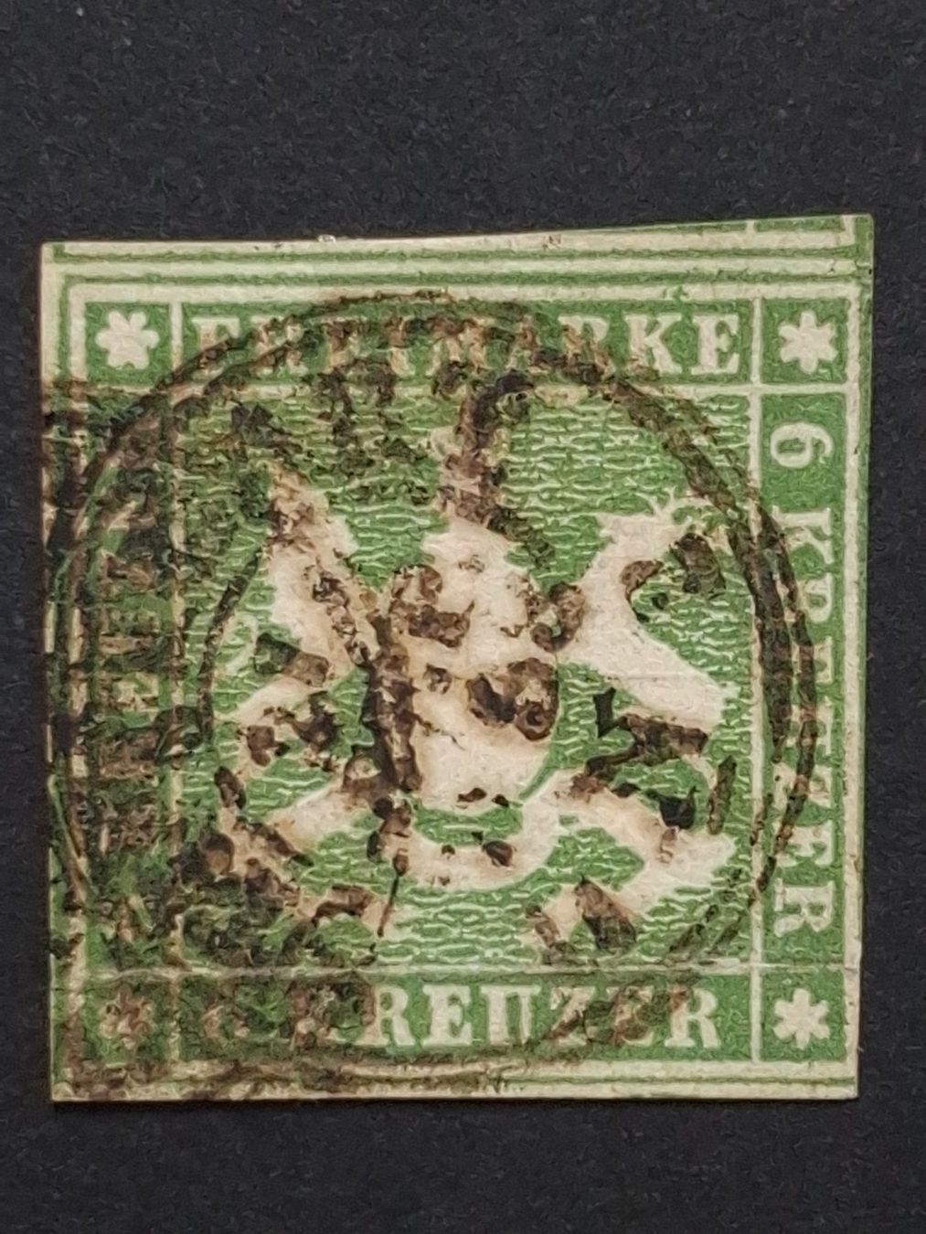 Tutti i francobolli: A.D Württemberg Mi-Nr.6 gestempelt 75 Fr – Usato da Kriens venduto da Nidfeld45 1