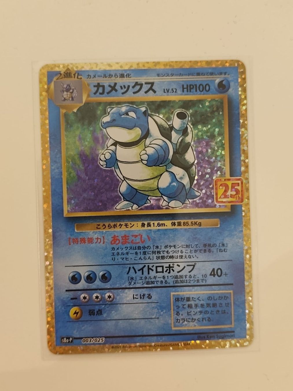 Pokémon Carte collezionabili: Blastoise (s8a-P 003) 25th Anniversary Edition JPN – Nuovo (secondo la descrizione) da Ennetbürgen venduto da andivr87 1