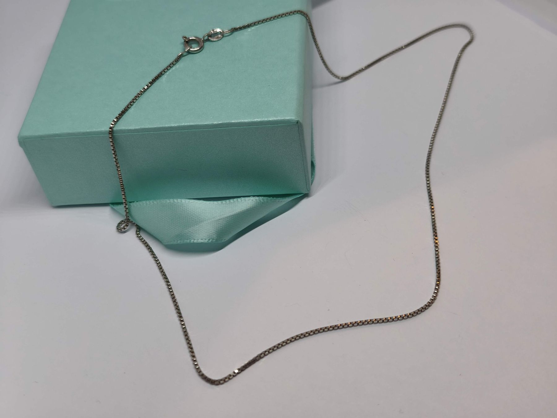 Catenine: Silberkette Boxchain 925 Sterling Länge ca. 44cm  – Usato da St. Gallen venduto da GIULESGG 2