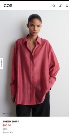 COS 40 170-92A /NP85CHF PE Bluse Tunika DunklesPudriges Rosa