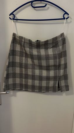 Zebra Minirock, Grösse L, Karomuster - Herbst Trend!