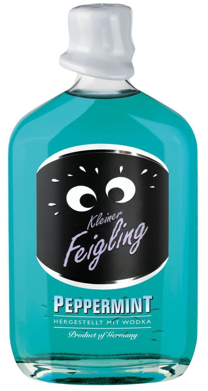 Spirituosen: Kleiner Feigling Peppermint mit Wodka – Neu und originalverpackt aus Basel von Seifehuesli
