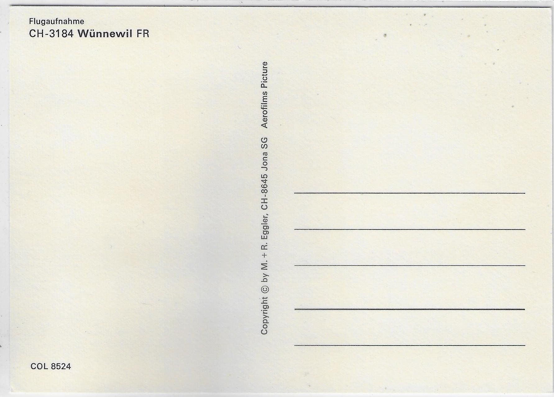 Cartoline postali: Flugaufnahme Wünnewil FR – Usato da Ettingen venduto da Kartenplanet 1