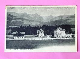 Grandvillard - Gare et Hotel - 1932