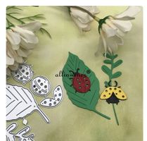 Neues Set Stanzschablonen Marienkäfer, Blätter, Glückskäfer