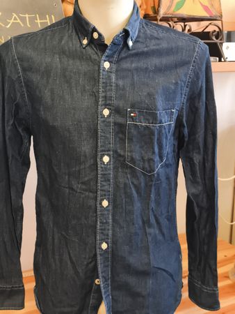 Tommy Hilfiger Hemd Real Indigo Blau Grösse S (A83)