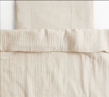 H&M HOME Kinderbettwäsche Musselin hellbeige – NEU & OVP