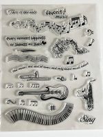 Motivstempel  Musik 14x18 cm NEU