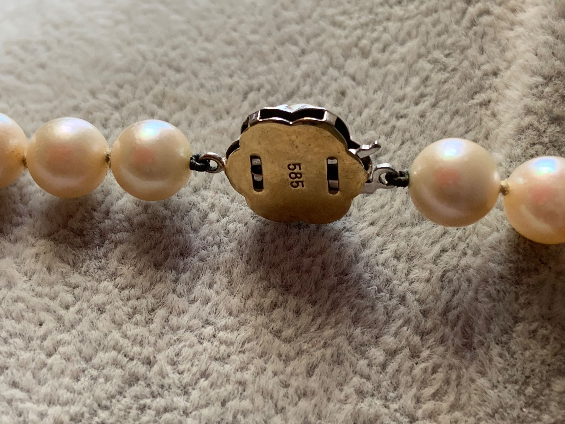 Perle (finte): Perlenkette weissgoldverschluss 14 K – Usato da Laufen venduto da belleskulptur 8