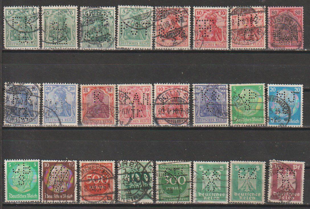 Tous les timbres: Perfins Deutsches Reich - Espagne – D'occasion à Crans-Montana par kira56