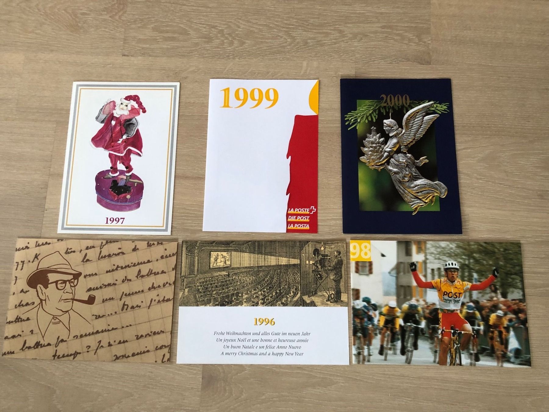 Karten: 6 Neujahrskarten mit Sondermarken Post ° – Gebraucht aus Thalwil von holoarte