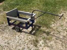 Handwagen mit Griff Deichsel und Schieber hinten
