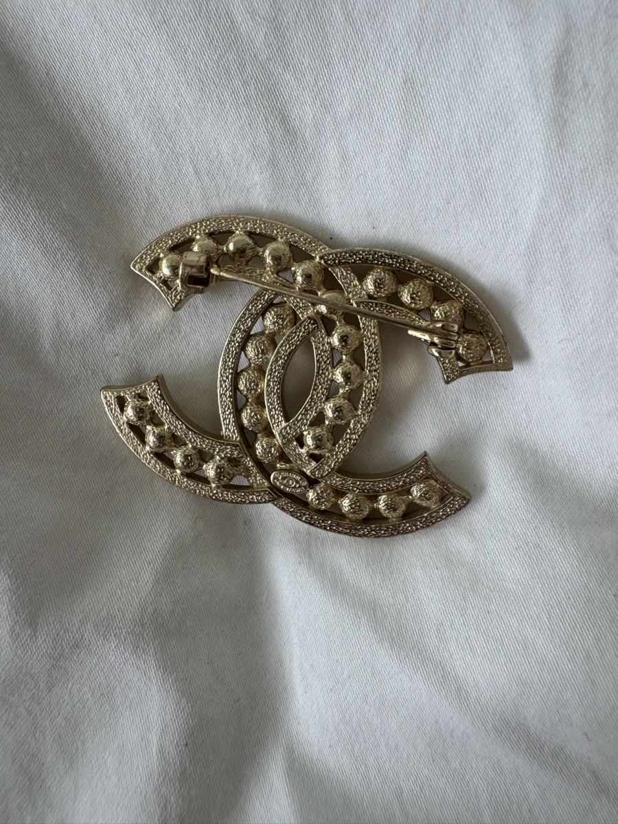 Broschen & Nadeln: Broche perles et strass dorée – Gebraucht aus Genève von lejardindesvetements 1