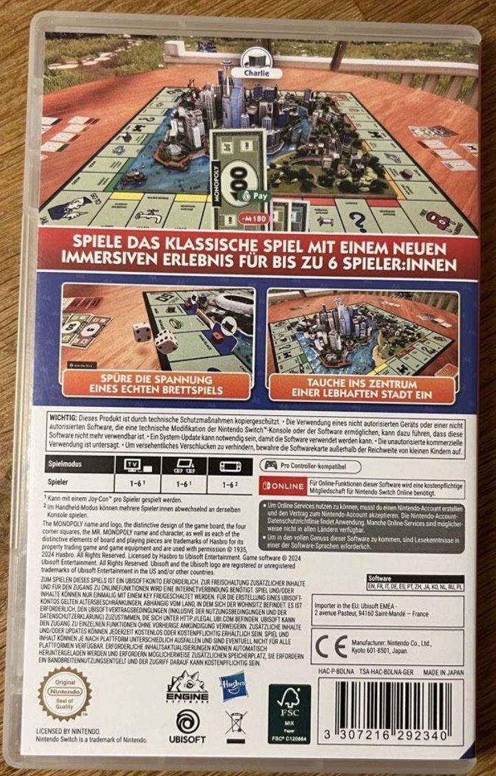 Nintendo Giochi: Nintendo Switch Monopoly Game – Usato da Horw venduto da and_wx8j 1
