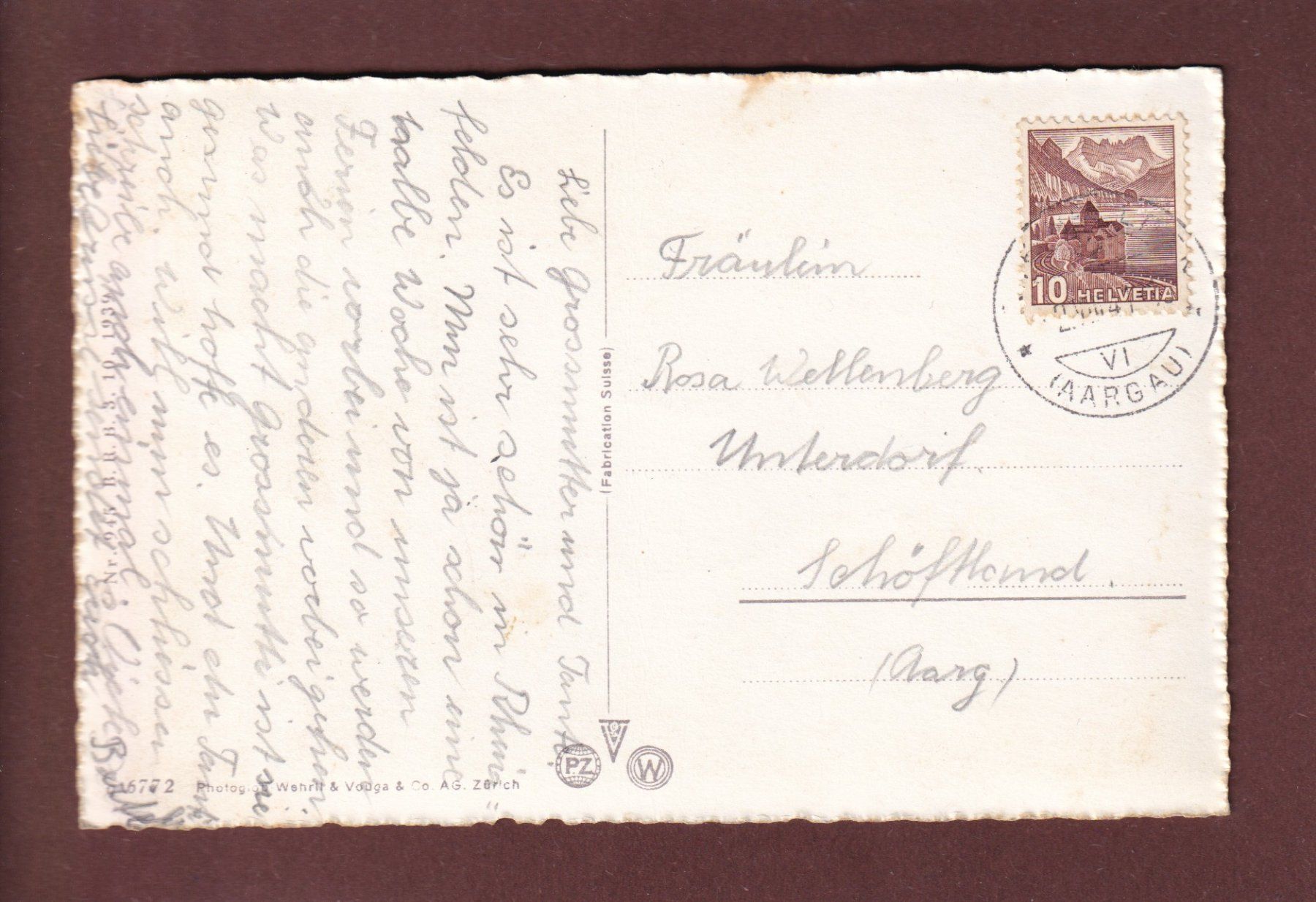 Cartoline postali: RHEINFELDEN - Sanatorium - 1941 – Usato da Pully venduto da nicecards 1