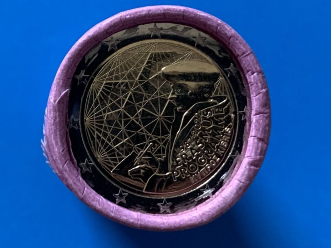Tutti le monete: Cyprus - 2 Euro (Erasmus Programme) 2022 - UNC – Nuovo (secondo la descrizione) da Corcelles NE venduto da AJKader
