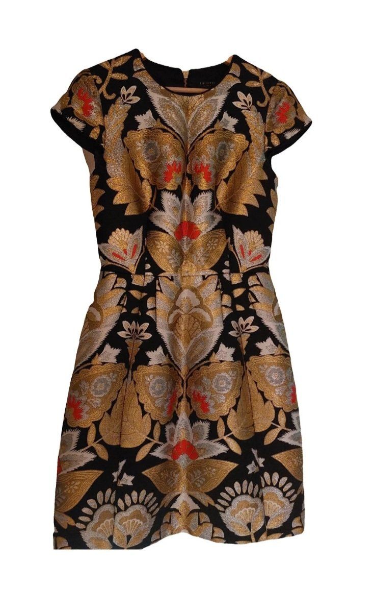 Ted Baker Vestiti: Extravagantes Ted Baker Kleid Abendkleid Couture Jacquard – Usato da Romanshorn venduto da SwissEnn