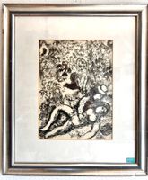 💚 ORIGINAL Marc Chagall ( 1887-1985 )💚 Le couple à l'arbre