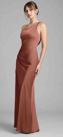Abendkleid in rostrot mit Bolero und Fliege NEU