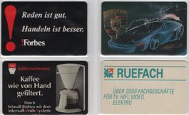 4 volle deutsche Telefonkarten der S-Serie