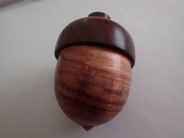 Holzdose in Eichelform