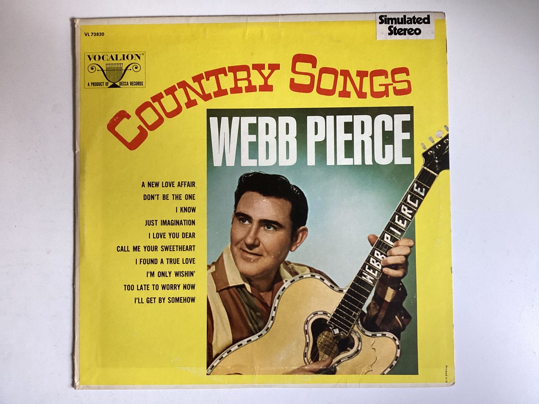 Dischi in vinile: Webb Pierce LP - Country Songs – Usato da Gutenswil venduto da Hamzian