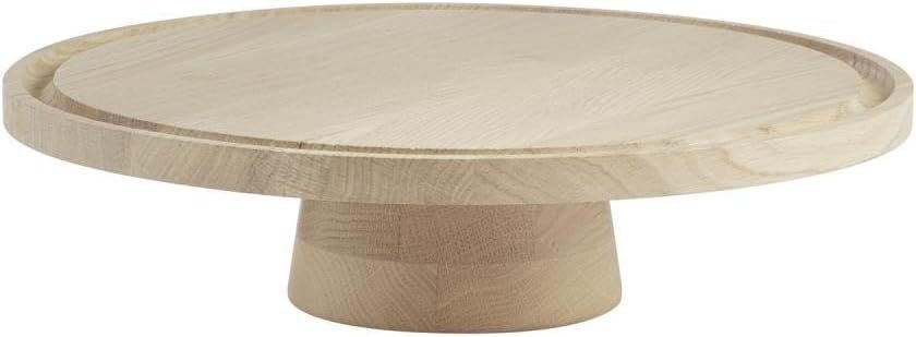 Servierplatten: Tortenplatte Eichenholz Ø32 cm mit Standfuss – Neu und originalverpackt aus Suhr von SchnapperCH