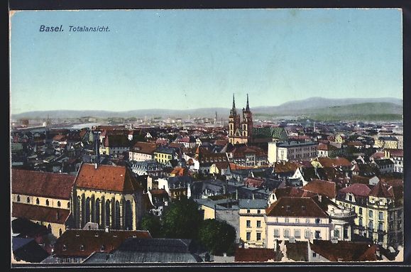Cartes postales: AK Basel, Totalansicht mit Kirche, 1910 – D'occasion à Berlin par bartko-reher