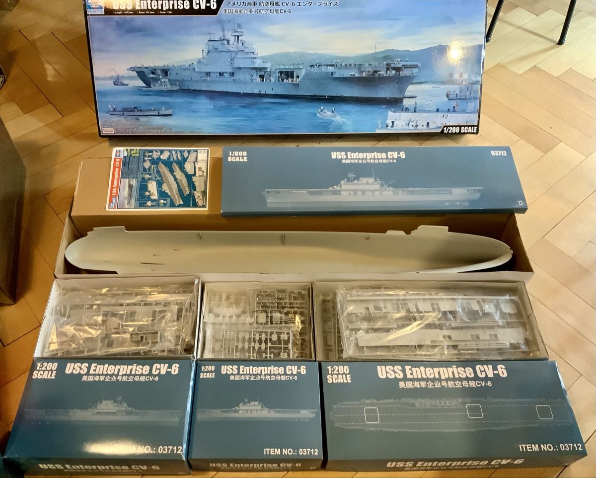 Kit di modellismo & Modellini statici: USS ENTERPRISE CV-6 MASSSTAB 1/200  – Nuovo e nell'imballaggio originale da Erlenbach i. S. venduto da MB-Next-Level 3