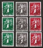 1939 : Serie Rollenmarken Nr. 228yRM - 238yRM : KP 800.---