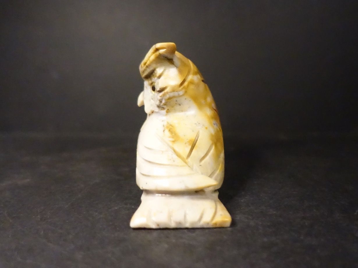 Statuette: Eule aus Edelstein, gelber Jaspis – Usato da Russikon venduto da Eulenfeder 4