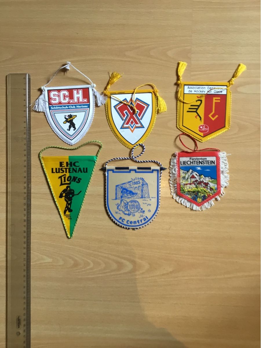 Patches: 6 fanions Bienne, Herisau... – Gebraucht aus Vétroz von Moulb7 1