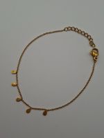 Armband goldfarben mit Tropfenanhängern