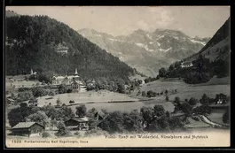 AK Flühli-Ranft, Ortsansicht mit Widderfeld, Nünalphorn und 