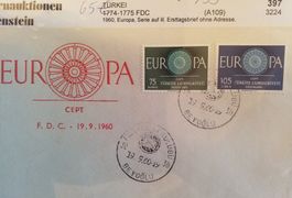 A397) 1774,1775, FDC 1960 Türkei Europamarken Kt. 65.-