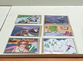 Fancy Postcard Puzzle, 6 Stück, Vintage, neu. (nov842)