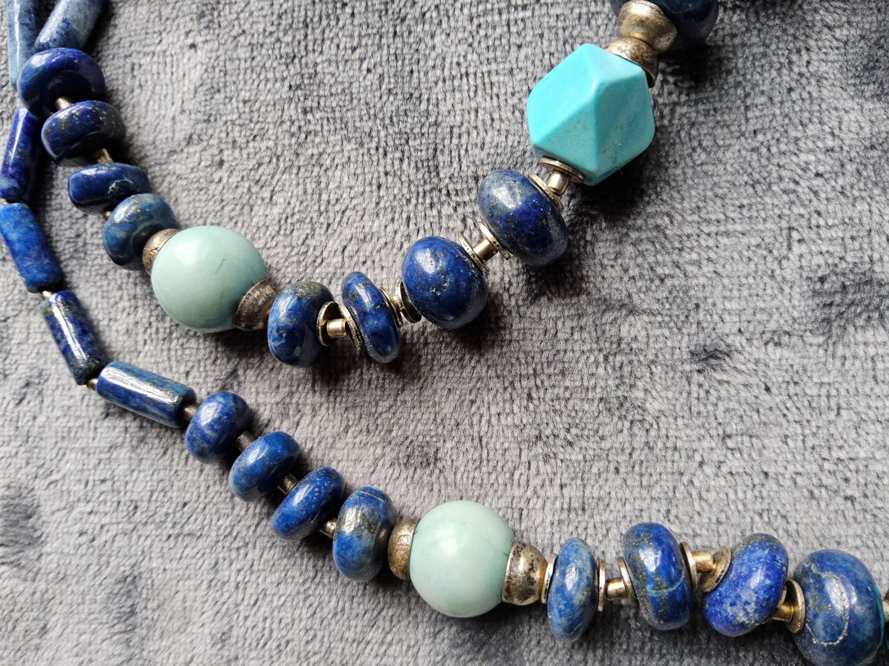 Ketten: Wunderschöne Türkis Lapislazuli Silber Halskette Collier – Gebraucht aus Zürich von SciTec 9