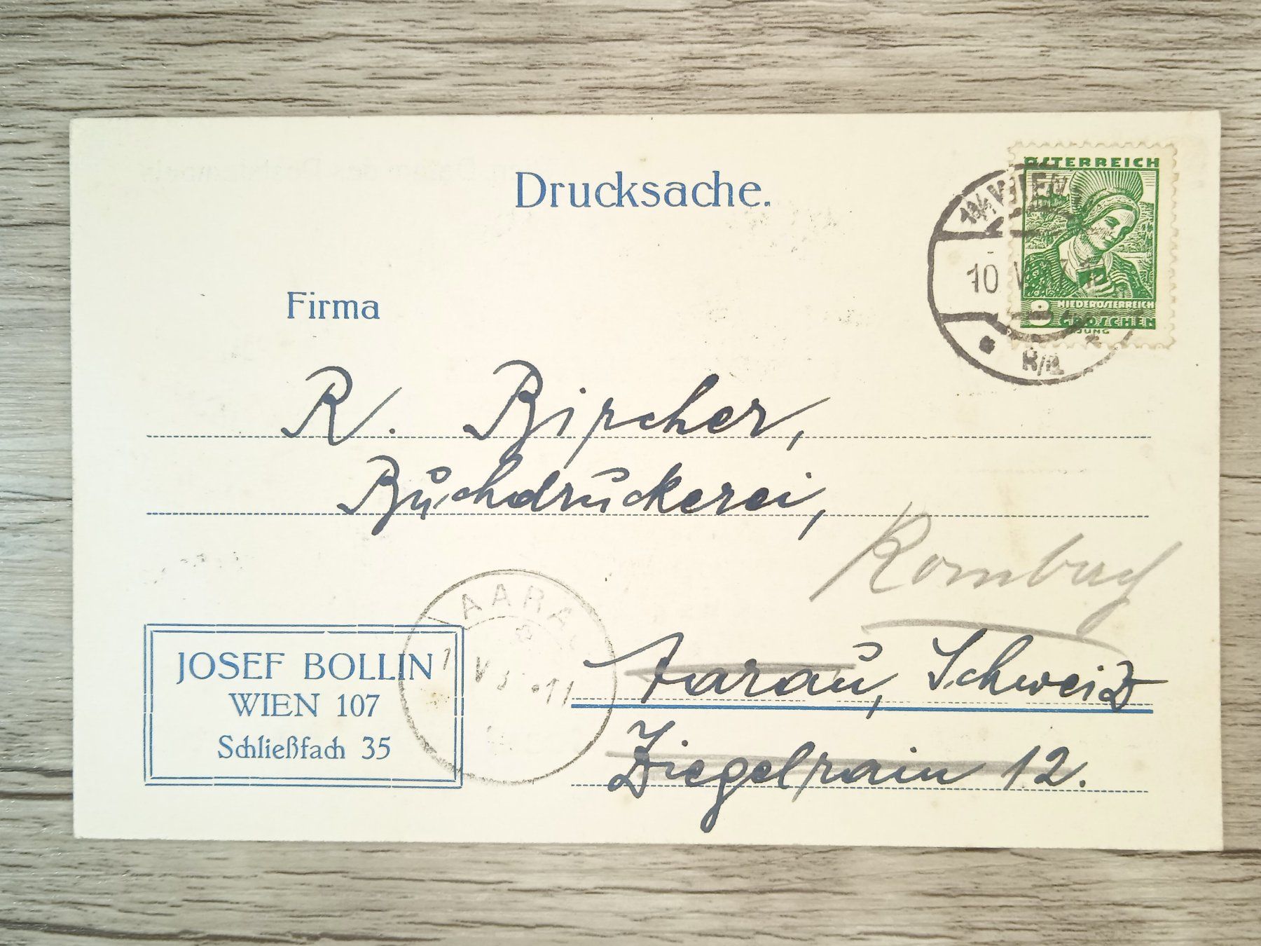Tous les timbres: TR60 Carte Postale 1937 Autriche – D'occasion à Cousset par Patrick_Collections