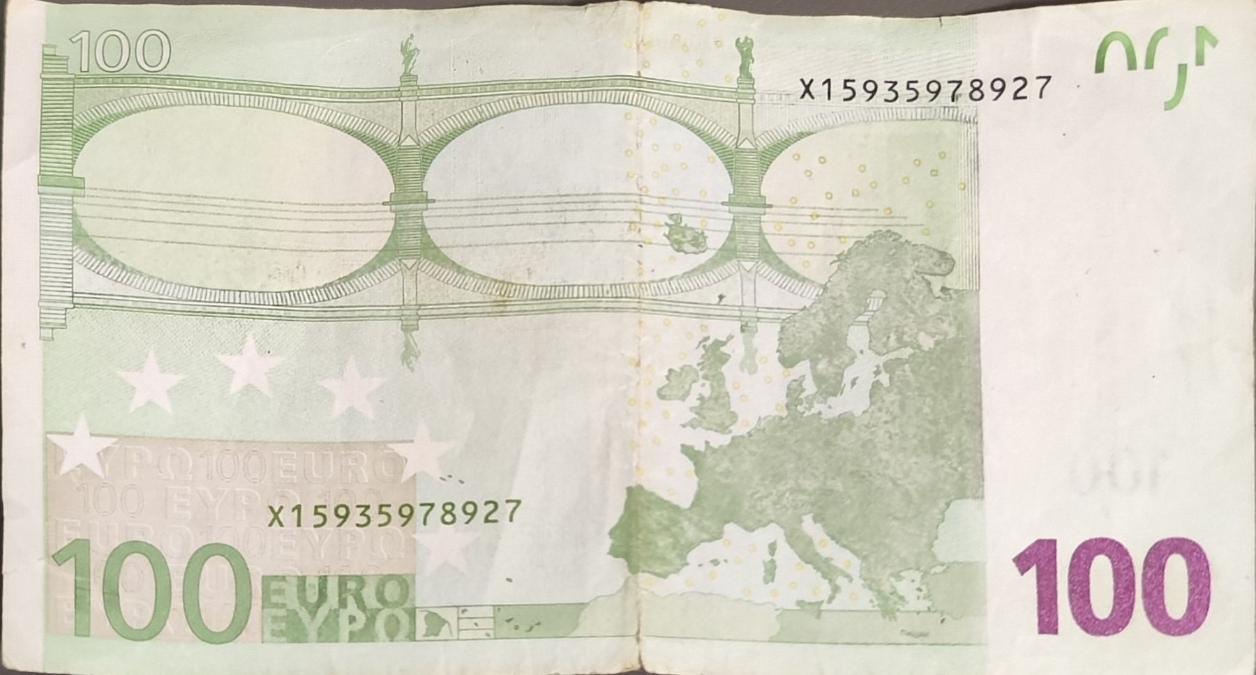Banconote: 100 Euro € Banknote 2002 – Usato da Zürich venduto da turbopuz 3