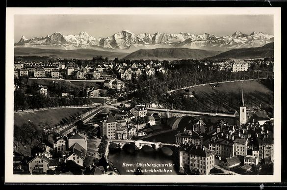 Cartes postales: Bern, Obstbergquartier und Nydeckbrücke – D'occasion à Berlin par bartko-reher