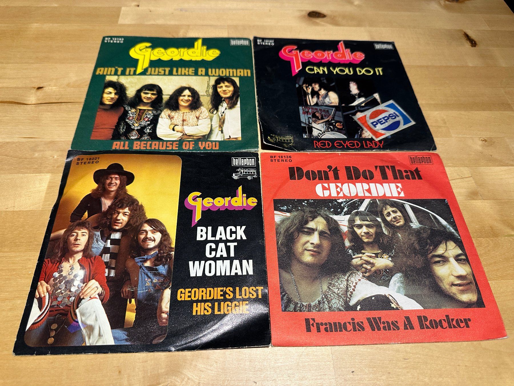 GEORDIE AC/DC rare Single Sammlung BRIAN JOHNSON Kult Top Kaufen auf